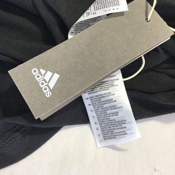 New Adidas Activewear Logo TShirt MultiSport Black Women's XS - Picture 4 of 7